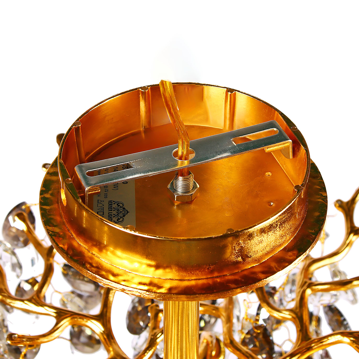 Светильник потолочный хрусталь 5509 Gold 500 мм Е14 S=16м2 золото VERNER LIGHTING *1