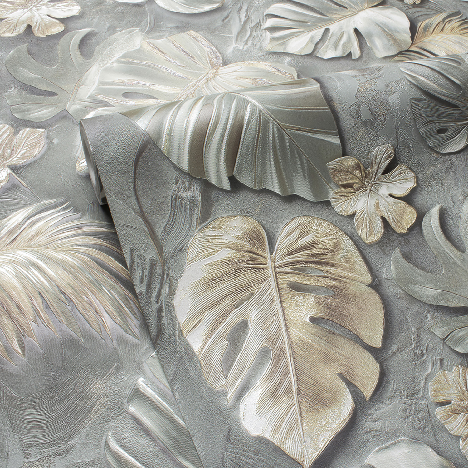 Обои флиз Victoria Stenova Madeira (сер./зел.) 585553 1.06*10м *6