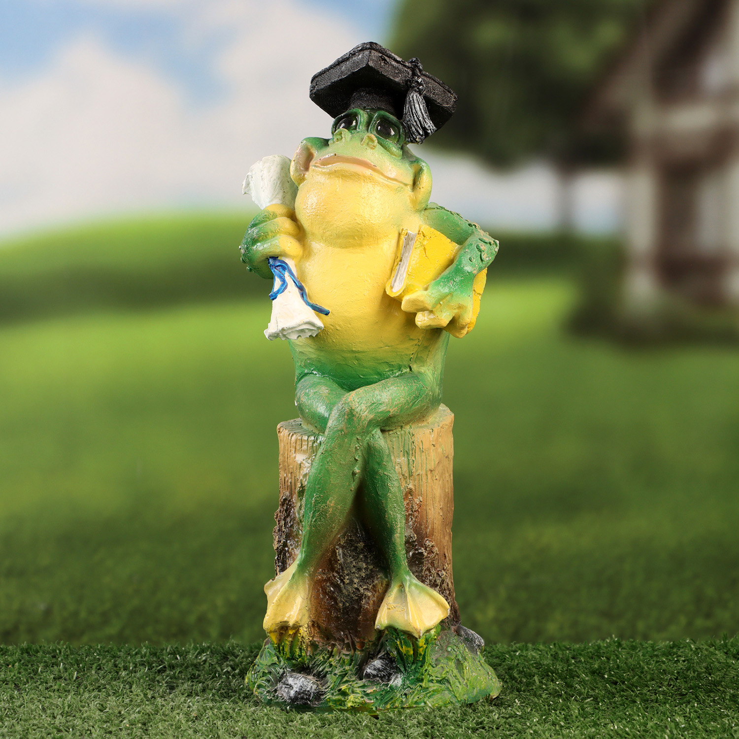 Садовая фигура "Лягушонок с книгой" 28см 10322286