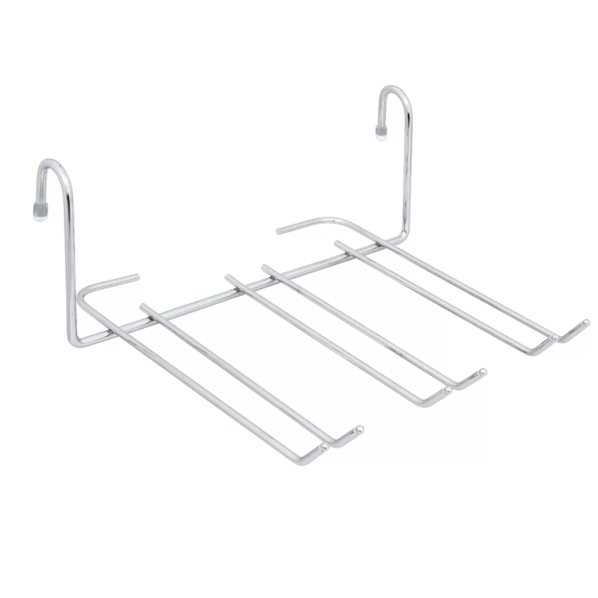 Полка навесная на рейлинг d16мм металл. хромир.- Держ. Бокалов 24,5х10см "Manzzaro" HD 23.61.00*1/24