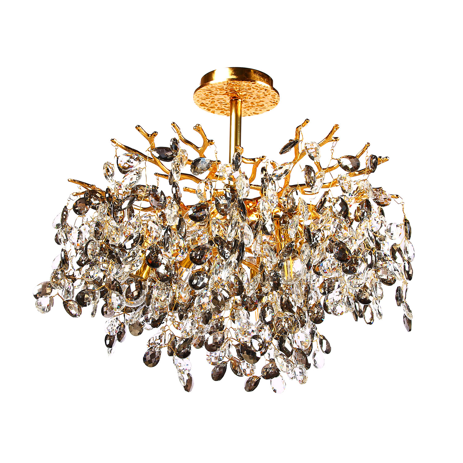 Светильник потолочный хрусталь 5509 Gold 500 мм Е14 S=16м2 золото VERNER LIGHTING *1