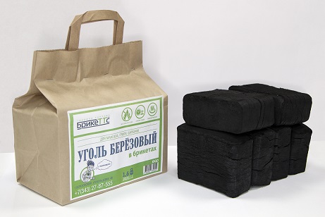 Уголь древесный березовый 1.6 кг БрикетТТс, в брикетах Уголь древесный березовый 1.6 кг БрикетТТс, в брикетах