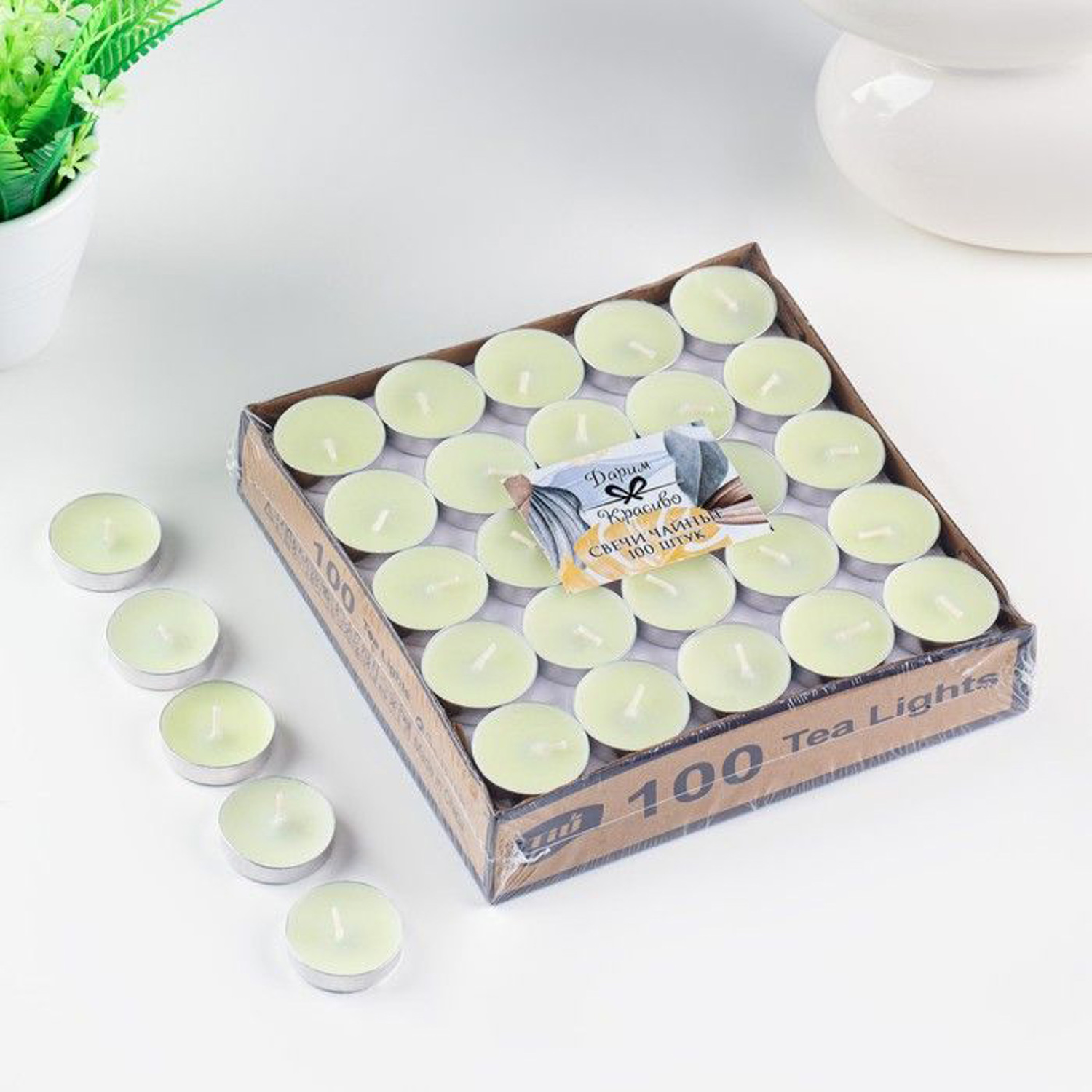 Свеча чайная 6г, 100шт 2385854 Свеча чайная 6г, 100шт 2385854