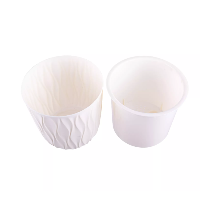 Кашпо пластм. "Desert" 3,6л d верха 182мм h177мм со вставкой Молочный 86507 *1/18 Кашпо пластм. "Desert" 3,6л d верха 182мм h177мм со вставкой Молочный 86507 *1/18