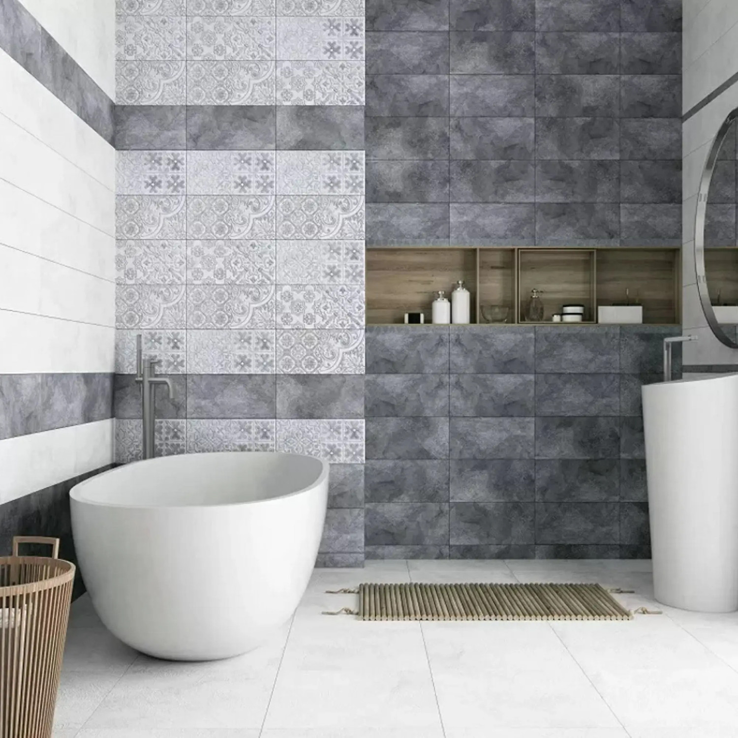 Плитка декоративная LB Ceramics Кампанилья тип 1, 40х20 см, серый Плитка декоративная LB Ceramics Кампанилья тип 1, 40х20 см, серый