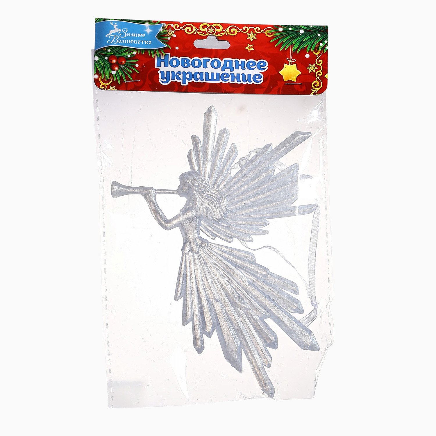 Украшение ёлочное "Девушка с дудкой" 16х11, белый   10514173