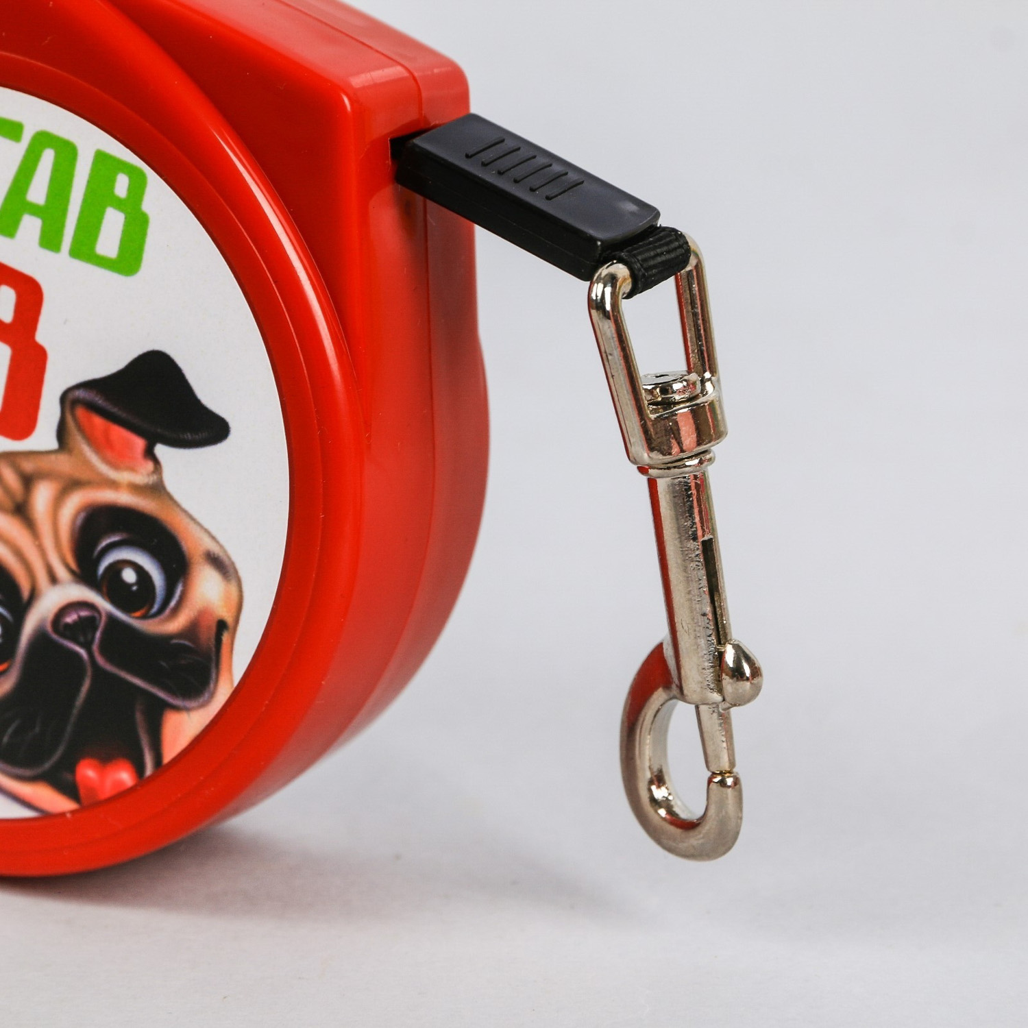 Рулетка "Гав гав", 3 м, вес животного до 12 кг, красная  4077212