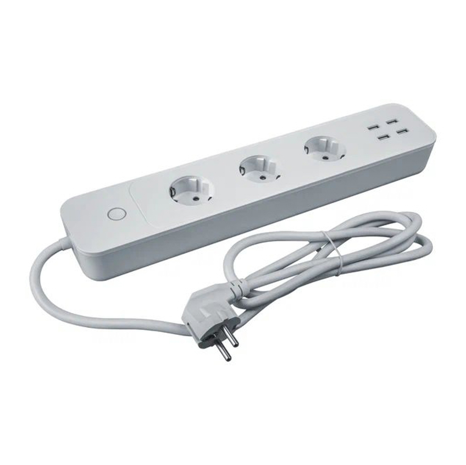 Удлинитель 3 розетки 1,5м с/з SMARTHOME 4 USB ПВС 3*1,5мм2 16А мощ.нагр 3680Вт NSH-PE-01 14557 *1/20