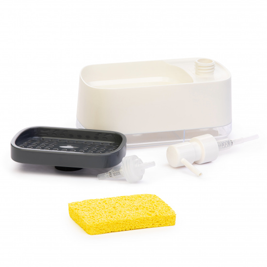 Диспенсер для моющего средства кухонный пластм. 200х100х145мм Белый И8927 (ЗПИ "Альтернатива") *1/40