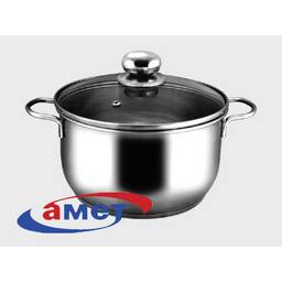 Кастрюля нерж. 4,0л "Классика-Прима" с Теплораспр.дн, d22см, выс12,8Ст.кр, прутк.руч 1с754 (Аша)*1/4