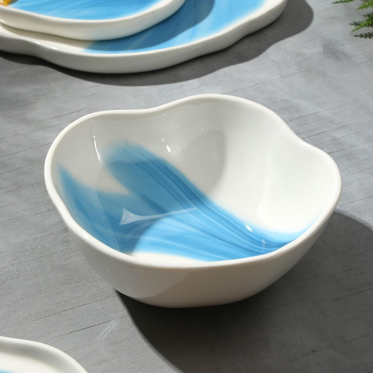 яяяМиска неровный край "Разводы", 17 см   6776542