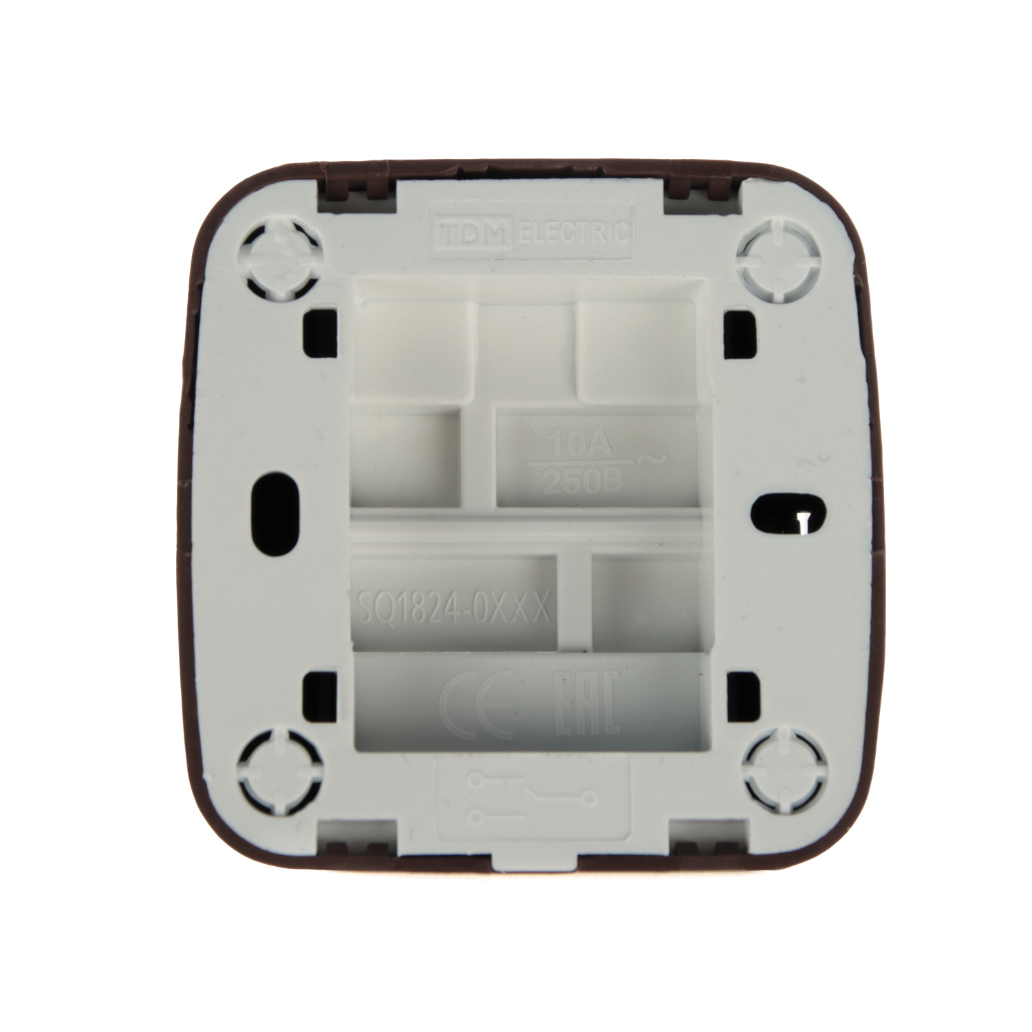 Выключатель Дача ОП 1кл. венге на 2 направления 10А Народная SQ1824-0043 Выключатель Дача ОП 1кл. венге на 2 направления 10А Народная SQ1824-0043