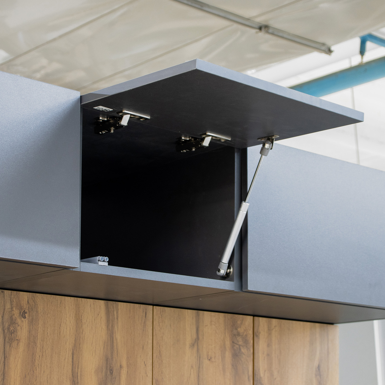 Шкаф навесной 400х300х290 мм BROZEX-WOOD Next, 3 ярус, графит