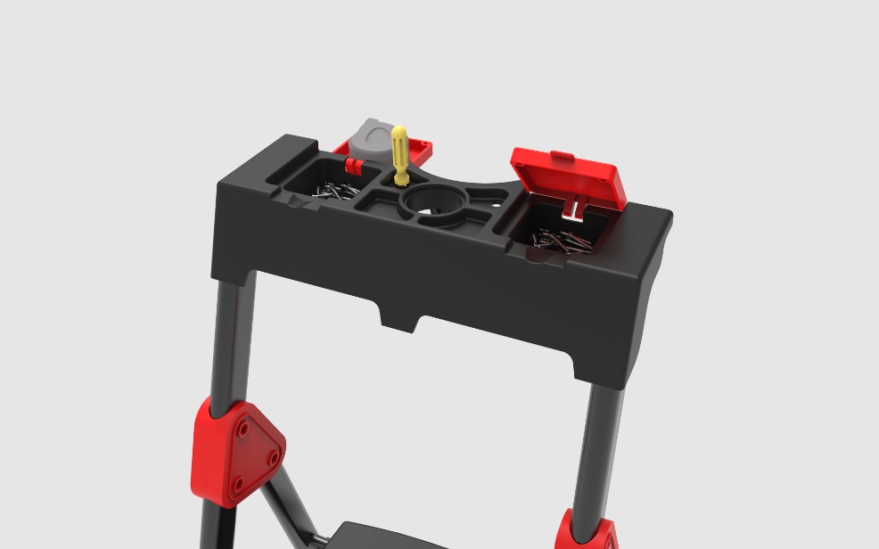 Стремянка стальная 5 ШИРОКИХ Пласт.ступеней, выс.верхн. площ.1,08м "COMFORT" 133505 "Perilla" *1