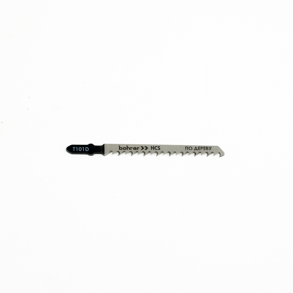 Пилки для лобзика по дереву 100мм шаг4,0мм прямой чист рез (2шт) T101D арт37101014 Bohrer*10/100/600