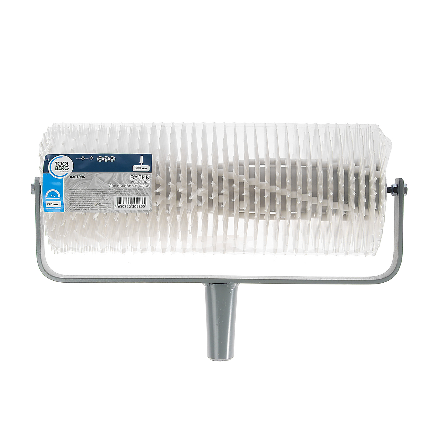 Валик игольчатый для наливных полов 300мм с рамкой T4P (арт.0307996) *1/12