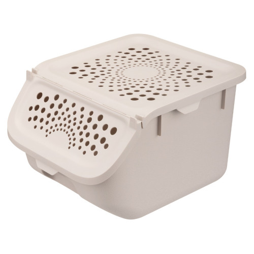 Контейнер д/овощей пластм. 7,8л 275Х240Х175мм Св.-Бежевый арт.434293034  ("Бытпласт")  *1/6 Контейнер д/овощей пластм. 7,8л 275Х240Х175мм Св.-Бежевый арт.434293034  ("Бытпласт")  *1/6