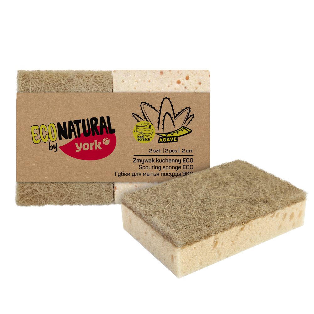 Губки д/посуды "Эко Натурал" 2шт 030200 ("YORK") *28 Губки д/посуды "Эко Натурал" 2шт 030200 ("YORK") *28