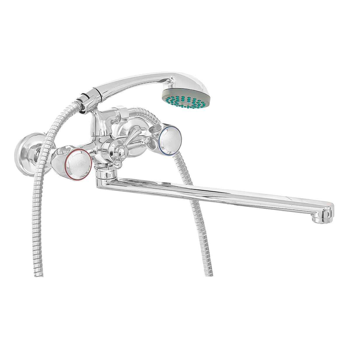 Смеситель для ванны Roegen RR120B, длинный излив, двухвентильный