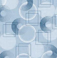 Клеёнка на нетканой основе "Dekorama" "Круги. квадраты" голубая шир.1,4м 101B *20