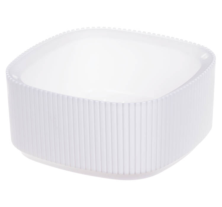 Кашпо пластм. "Стрип" 0,9л 165х165мм h75мм со вставкой Белый М3249 ("М-Пластика") *1/16 Кашпо пластм. "Стрип" 0,9л 165х165мм h75мм со вставкой Белый М3249 ("М-Пластика") *1/16