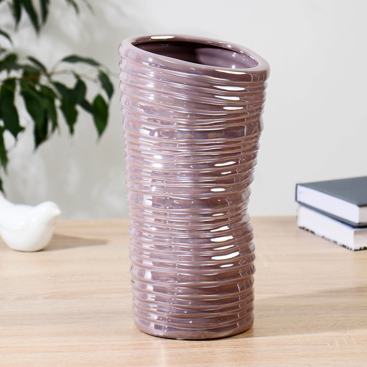 Ваза керамика настольная "Алонсо" высокая, d-14 см 26,5 см, сиреневый 7549277