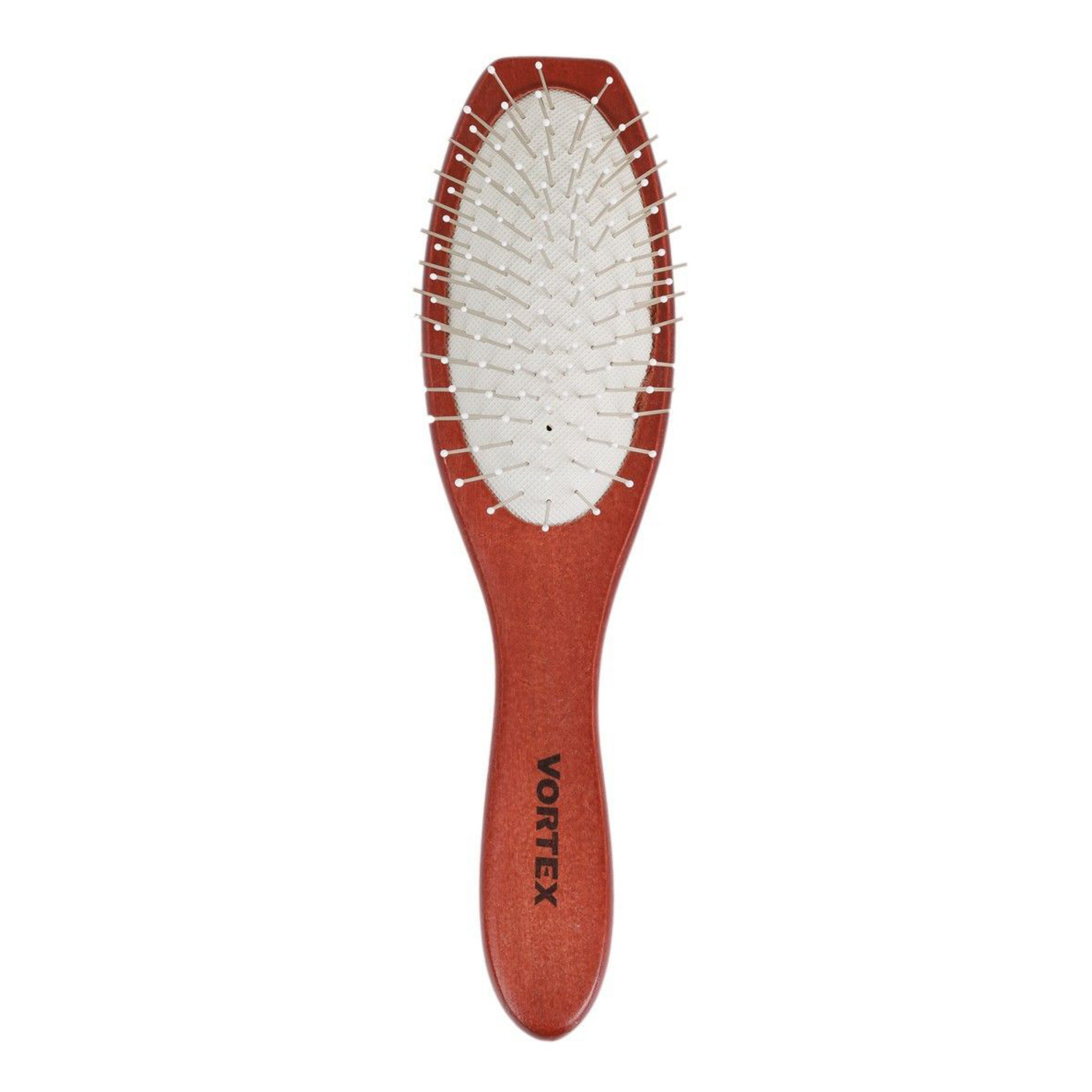 яяяРасческа деревянная, массажная, 22,5х6х3,5 см, "овал", с металлическими зубчиками "VORTEX" / 30