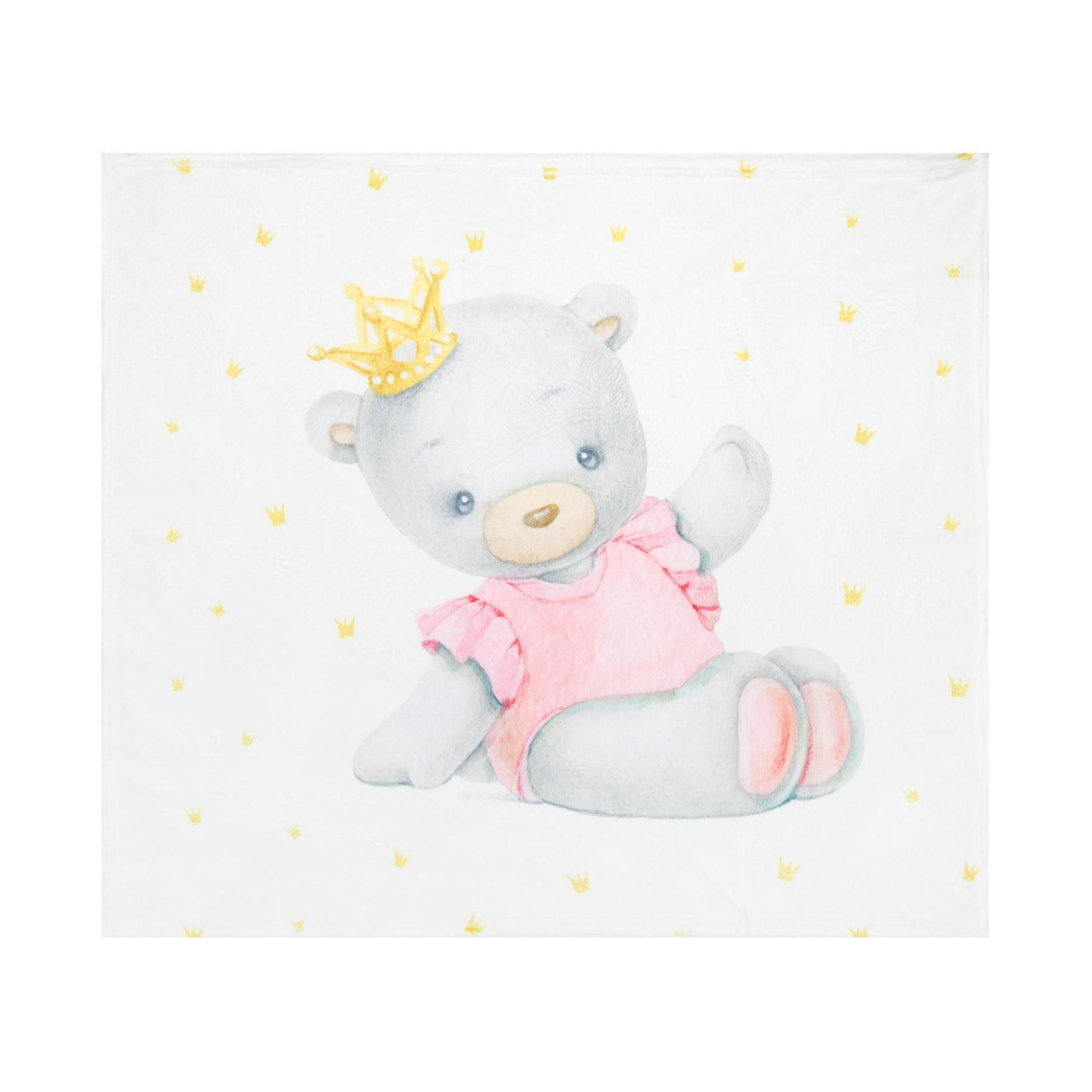 Плед детский"Крошка Я" Принцесса, 100*100 см, корал-флис 160гр/м2, 100% п/э 6948932