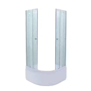 яяяДушевое ограждение "Стандарт 90*90 В1" АКВА - МОЗАИКА,полукруг,ср.поддон(3 места+сифон E410CL) *1