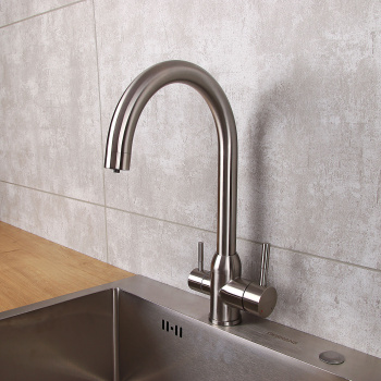 Смеситель для кухни DEVIDA высокий излив, матовый (+ питьевая вода) DVS1508-20T *1/10