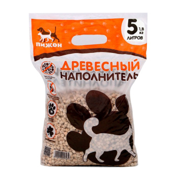Наполнитель древесный "Пижон" 5л   2805816