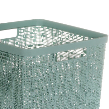 Коробка д/хранения пластм. с кр. "Бязь" 280x280x280мм (17л) Морск.волна М2327 ("М-Пл-ка") *1/8