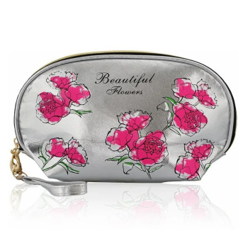 яяяКосметичка Амели полукруглая Роза металлик