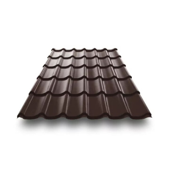 Металлочерепица "Монтеррей" В1190, 0,5 ШОКОЛАД RAL8017 2250	(1лист =2,6775м2)