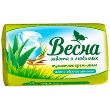 Мыло 90г ВЕСНА  Алоэ и овсяное молочко (арт.6089) (Самара)  *72 Мыло 90г ВЕСНА  Алоэ и овсяное молочко (арт.6089) (Самара)  *72