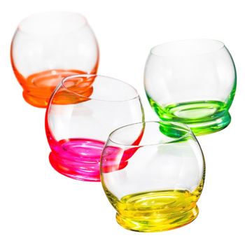 Набор бокалов BOHEMIA "Крези" для водки стекло неон 60мл (уп. 4шт)