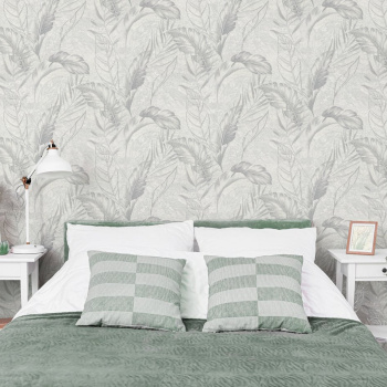 яяяОбои флиз "Home Color" PROTECT-PLUS-VESNA (св.-сер.) HC72437-14 1,06*10м *1/8