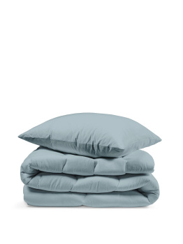 Комплект 2сп поплин Niteva 17710 серо-голубой пододеяльник + наволочка 70*70см - 2шт *1/8