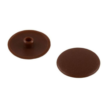 Заглушка мебельная под винт-конфирмат 7х50 мм BROZEX, 12 мм, темно-коричневая, 10 шт.