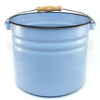 Ведро эмалированное 12л d260мм цилиндр., с Крышкой, без деколи С-1224Ц *1/2