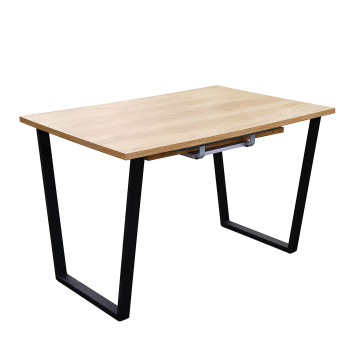 Стол раздв.АТЛАНТ-2 1200(+500)*800*h750мм ЛДСП EGGER Дуб Небреска+комплект ножек дерев.Черный *1