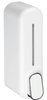 Дозатор для жидкого мыла настенный Delphinium "D017W" 350 мл пластик, белый 102161 *1/50