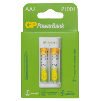 Зарядное устройство д/аккумуляторов GP (АА-ААА) (2 аккум АА в комплекте) E211210AAHC-2CRB2 *1/12