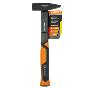 Молоток слесарный PATRIOT MHF-500, 500 г, фибергласовая обрезиненная рукоятка