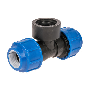 Тройник ПНД компрессия Ø 25х1"х25 внутр. резьба *1