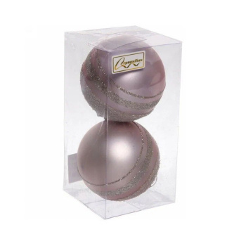 Набор украшений SHINE Magic Sphere 8 см (2 шт.), baby pink