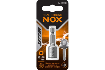 Ключ-насадка для кров.саморезов 10х48мм (1шт) магнитная 1/4" (551101) NUT SETTER *1/10/50/100 Ключ-насадка для кров.саморезов 10х48мм (1шт) магнитная 1/4" (551101) NUT SETTER *1/10/50/100