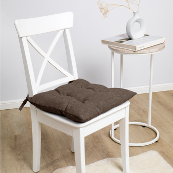 Подушка для стула с тафтингом рогожка 40*40см Шоколад Волшебная ночь *1/8