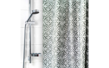 Штора для ванной V-line Дамаск, 180х180 см, полиэстер, с кольцами