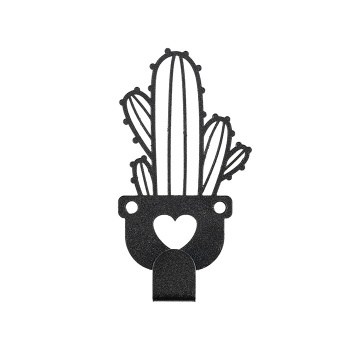 Крючок декоративные "Кактус" металл 10х5,2х2см черная Verda Line *1/102
